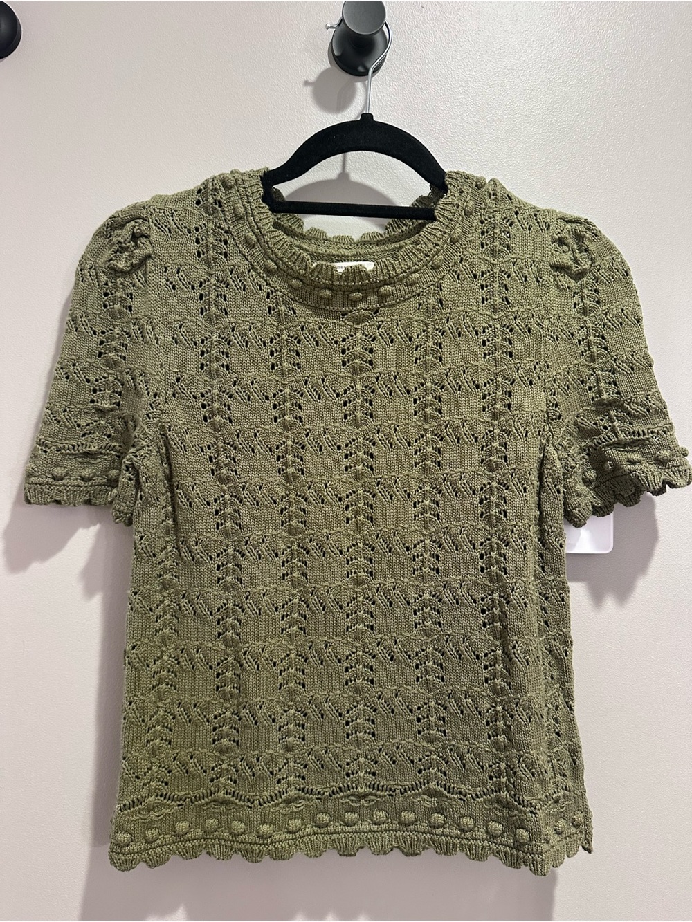 Anthropologie Pointelle Sweater Tee